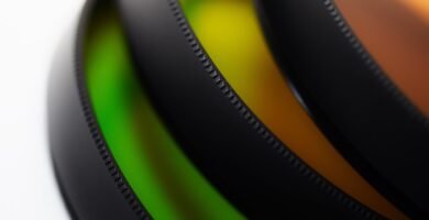 Câmera fotográfica profissional com lente