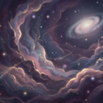 Ilustração de nebulosa e galáxia no espaço