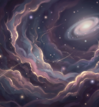 Ilustração de nebulosa e galáxia no espaço