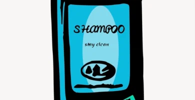 Ilustração de frasco de shampoo, relacionado ao cuidado capilar