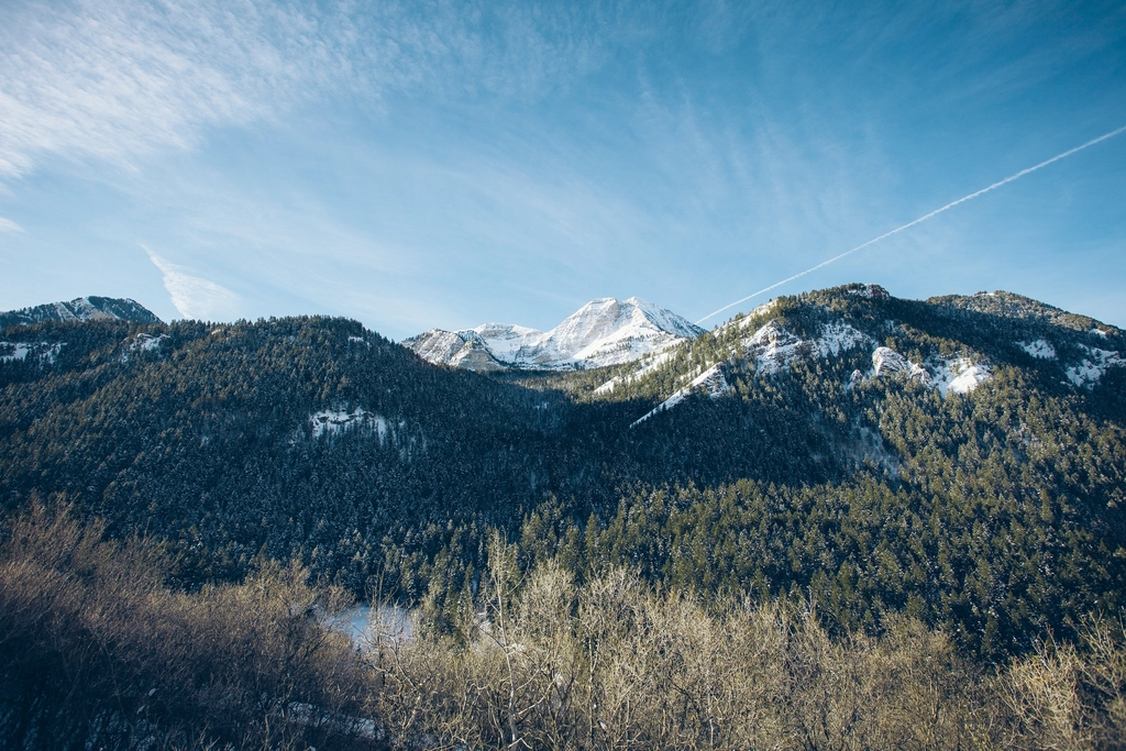 Montanha coberta de neve